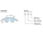 14M型HTD圆弧齿同步带(橡胶/聚胺酯)